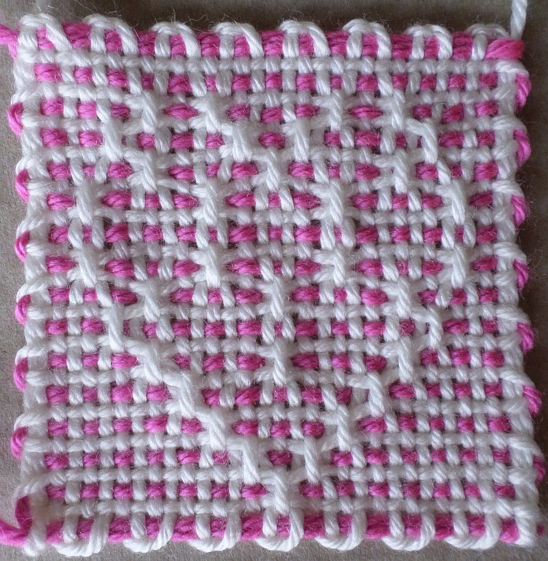 Hexagon Heart — 4″ (31 x 31) pattern – Adventures in Pin Loom Weaving